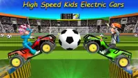 Liga de futebol feliz: carros elétricos crianças Screen Shot 0