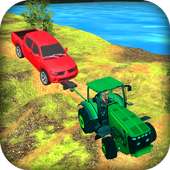 Offroad Tractor Pull Car Sim - Chained Tractor 3D