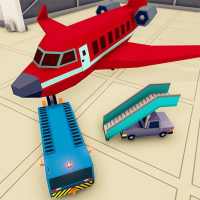 Blocky Airport Ground Staff Flight Simulator Game