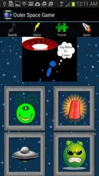 Space Game For Kids Screen Shot 0