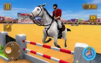 عرض الحصان محاكي 2019: 3D سباق الخيل القفز Screen Shot 14