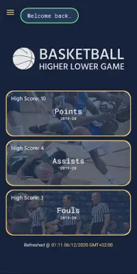 The Basketball Higher Lower Game Screen Shot 0