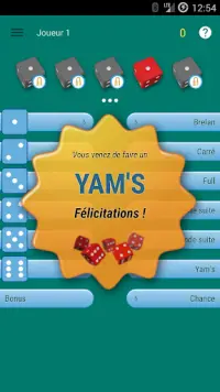 Yams - jeu de Yatzy - multi-joueurs Screen Shot 0