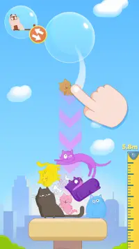 Cat Stack - Cute and Perfect Tower Builder Game! Screen Shot 0