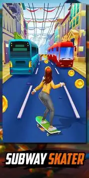 مترو الانفاق: سباق Skater تحلق Screen Shot 0