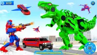 Limo Car Dino. robot permainan Screen Shot 3