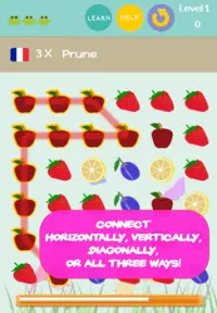 Brainy Fruits Match 3 – Language puzzle Challenge Screen Shot 0