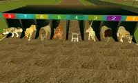 lion sauvage, chien, course d'animaux tigres Screen Shot 1