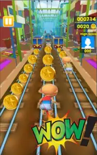 Upin Train Ipin Surfers 3D Screen Shot 1