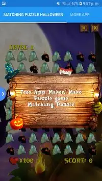 Matching Puzzle Halloween Screen Shot 2