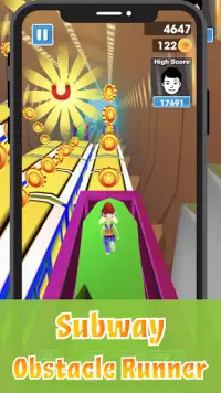 Subway Obstacle Course Runner: Runaway Escape Screen Shot 2