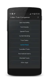 Indian Train Status Companion Screen Shot 0