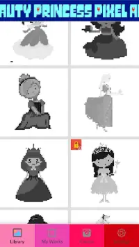 Princess Beauty Pixel Art Coloring By Number Screen Shot 4