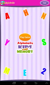 Alphabets - Kids Memory Game Screen Shot 3