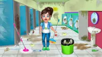 Baby Girl School Cleaning - Keep your school Clean Screen Shot 1