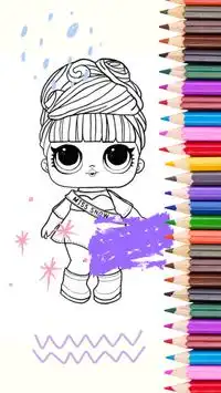 Cute Dolls Coloring Page LOL Screen Shot 3