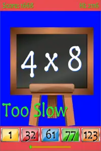 Speed Tables Math Quiz Screen Shot 3
