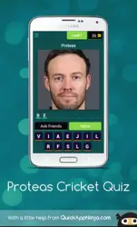 Proteas Cricket Quiz Screen Shot 0