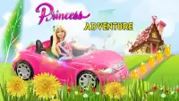 Princess Barnie Run Car Hill Ride Screen Shot 0