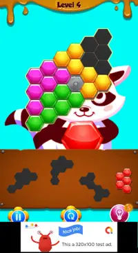 Kitty Hexagon Block Puzzle Screen Shot 3