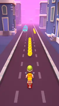 Deliveryman: running bike race 3D Screen Shot 2