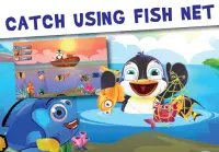 Juegos de pescado para niños Trawling Penguin Game Screen Shot 1