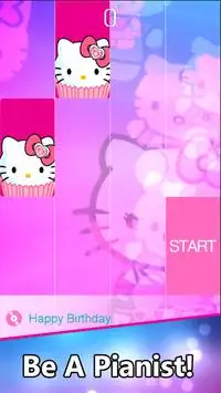 Pink Hello Kitty Piano Tiles Screen Shot 2