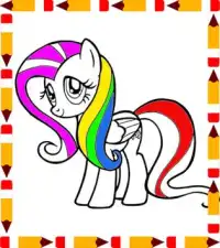 Little Book for Coloring Pony Horse Screen Shot 0