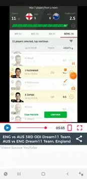 DreamAdda Fantasy Teams with Video Screen Shot 8