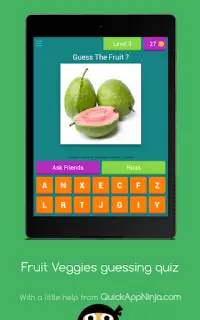 フルーツクイズを推測 - フルーツや野菜を学びます！ Screen Shot 17