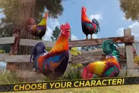 Wild Rooster Run - Frenzy Chicken Farm Race Screen Shot 2