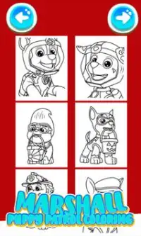 Marshall Puppy Patrol Coloring - Paw Dogs Pictures Screen Shot 1