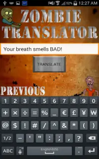 Zombie Translator Screen Shot 1