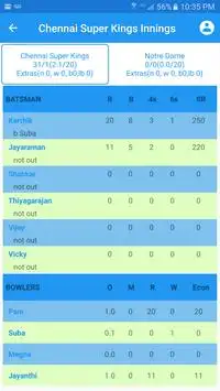 Cricket Score Sheet Screen Shot 4