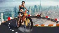 BMX Cycle Mega Ramp Stunts - Juegos de carreras de Screen Shot 0