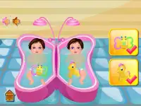 जन्म जुड़वाँ लड़कियों के खेल Screen Shot 6