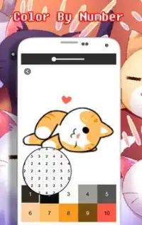 Cat Coloring By Number - Pixel Art Screen Shot 2