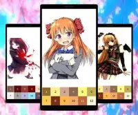 Pixel Art Manga Girls: Color by Number Screen Shot 4