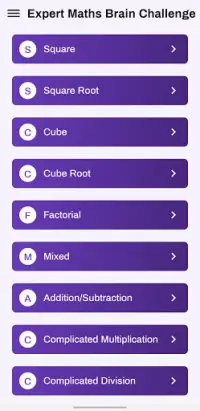 Expert Math Brain Challenge Screen Shot 2