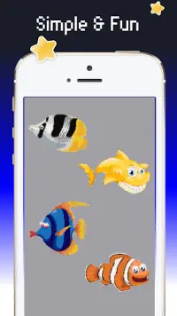 数による魚の色：ピクセルアート青い海 Screen Shot 4