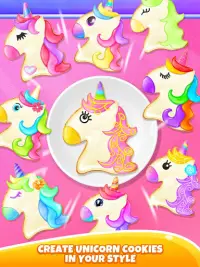 Unicorn Food - Sweet Rainbow Cookies Maker Screen Shot 2