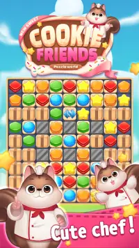 New Sweet Cookie Friends: Puzzle World Screen Shot 2