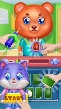 cute pet clinic with mini game Screen Shot 0