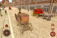 Horse Cart Taxi Drive 2021: Horse Racing Games Screen Shot 1