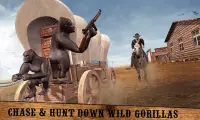Apes Age Vs Wild West Cowboy: Survival Game Screen Shot 1