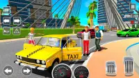 Taxi Driving Simulator City Car New Games 2021 Screen Shot 0