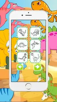 Cutie Dino Kids Coloring Screen Shot 1