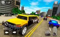 Limo Taxi Simulator 3D Big City Crazy Driving Game Screen Shot 13