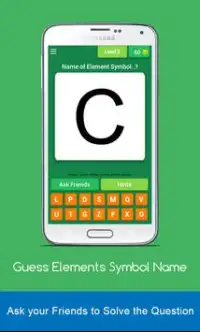 Guess The Chemical Elements Symbol Name Quiz Game Screen Shot 1