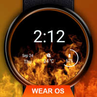 Flames Watch Face - Wear OS Smartwatch - Animated